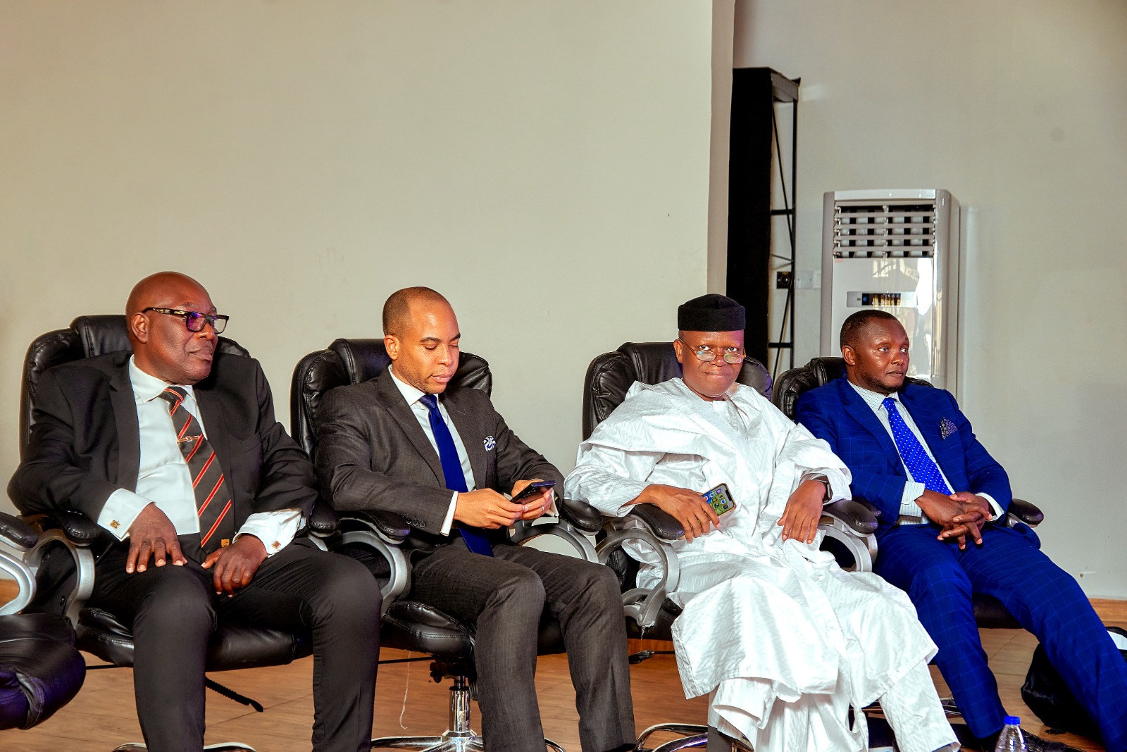 Faculty for the gathering from L Prof Festus Emiri SAN, Delta HAG, Isaiah Bozimo, Prof Yemi Akinseye George SAN, CSLS and Chinonye Obiagwu SAN LEDAP
