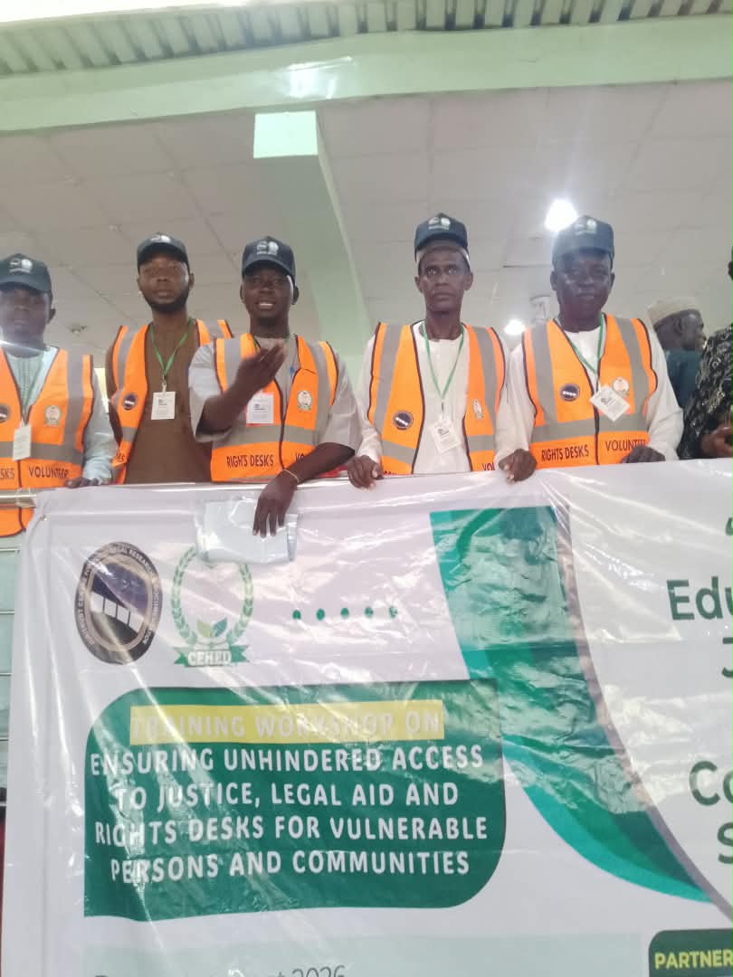 Juritrust Centre and CEHED Empower Frontline Advocates Through Training Workshop for Community-Based Rights Desk in Kano State